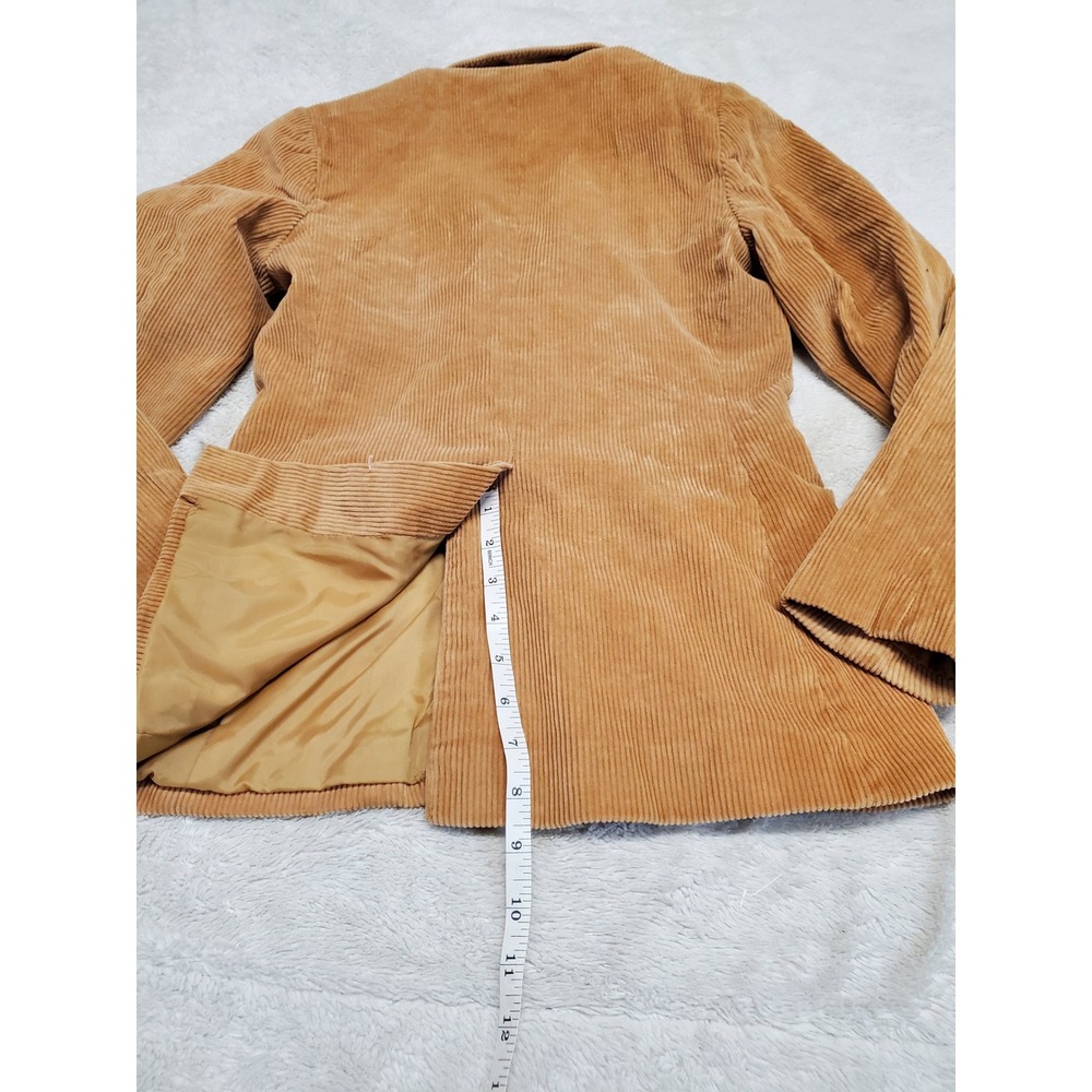 Vintage Tan Corduroy Jacket Blazer Women Small Boho Chic Retro Classic Festival - Picture 10 of 10